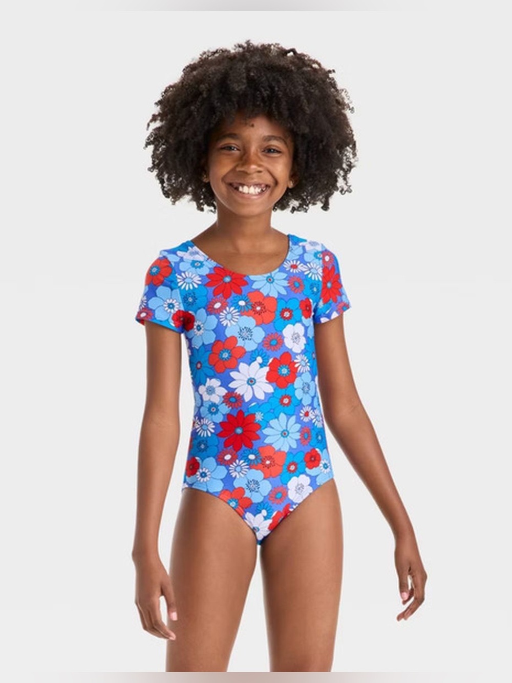 10-12 Cat & Jack Girls Floral One-Piece
Swimsuit